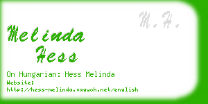 melinda hess business card